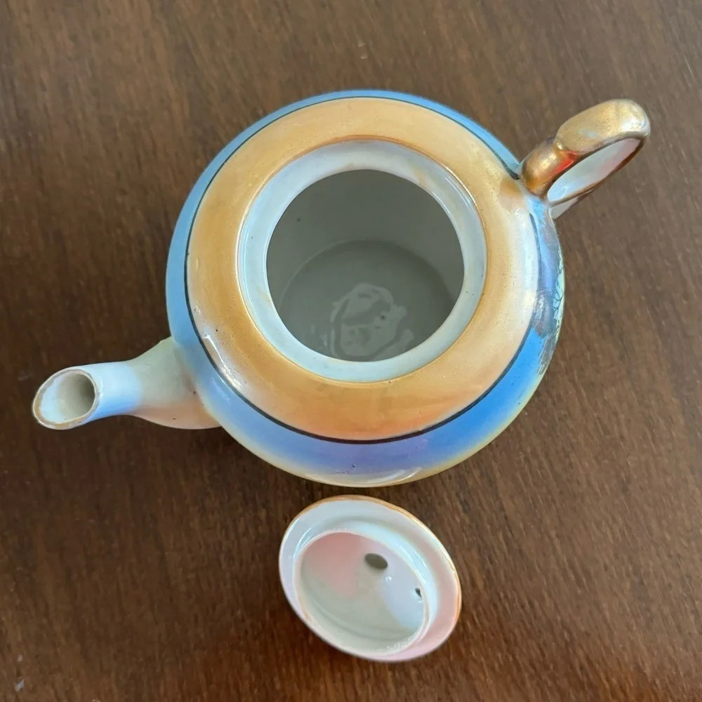 Vintage Lusterware Swan 3Pc Tea Set 1940’s 1950’s